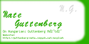 mate guttenberg business card